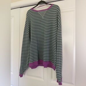 Free People l We the Free Classic striped oversized crewneck